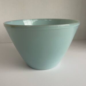 Vintage Mid Century Fire King Delphite Turquoise  Blue Round Mixing Bowl